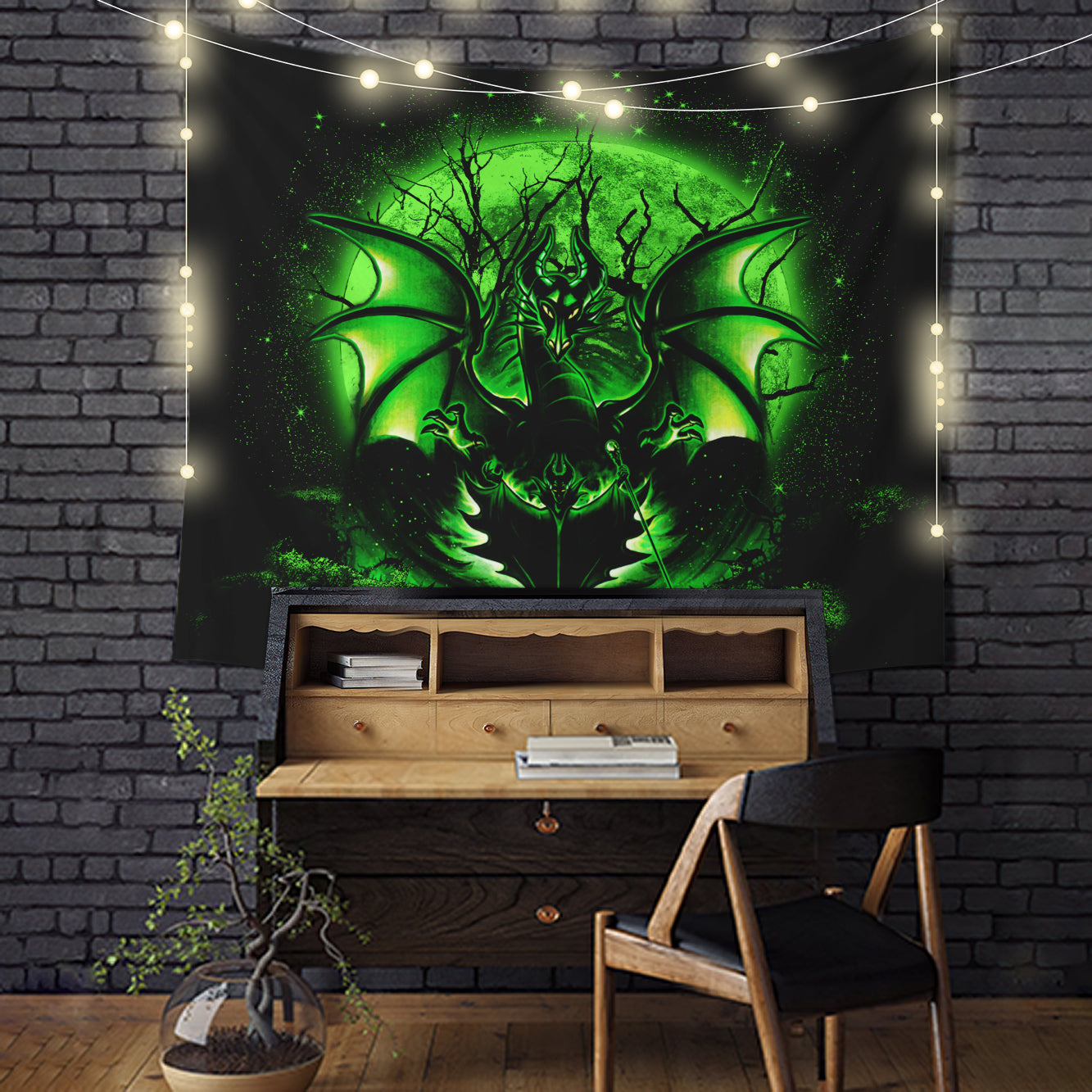 Maleficent Moonlight Tapestry Room Decor Nearkii