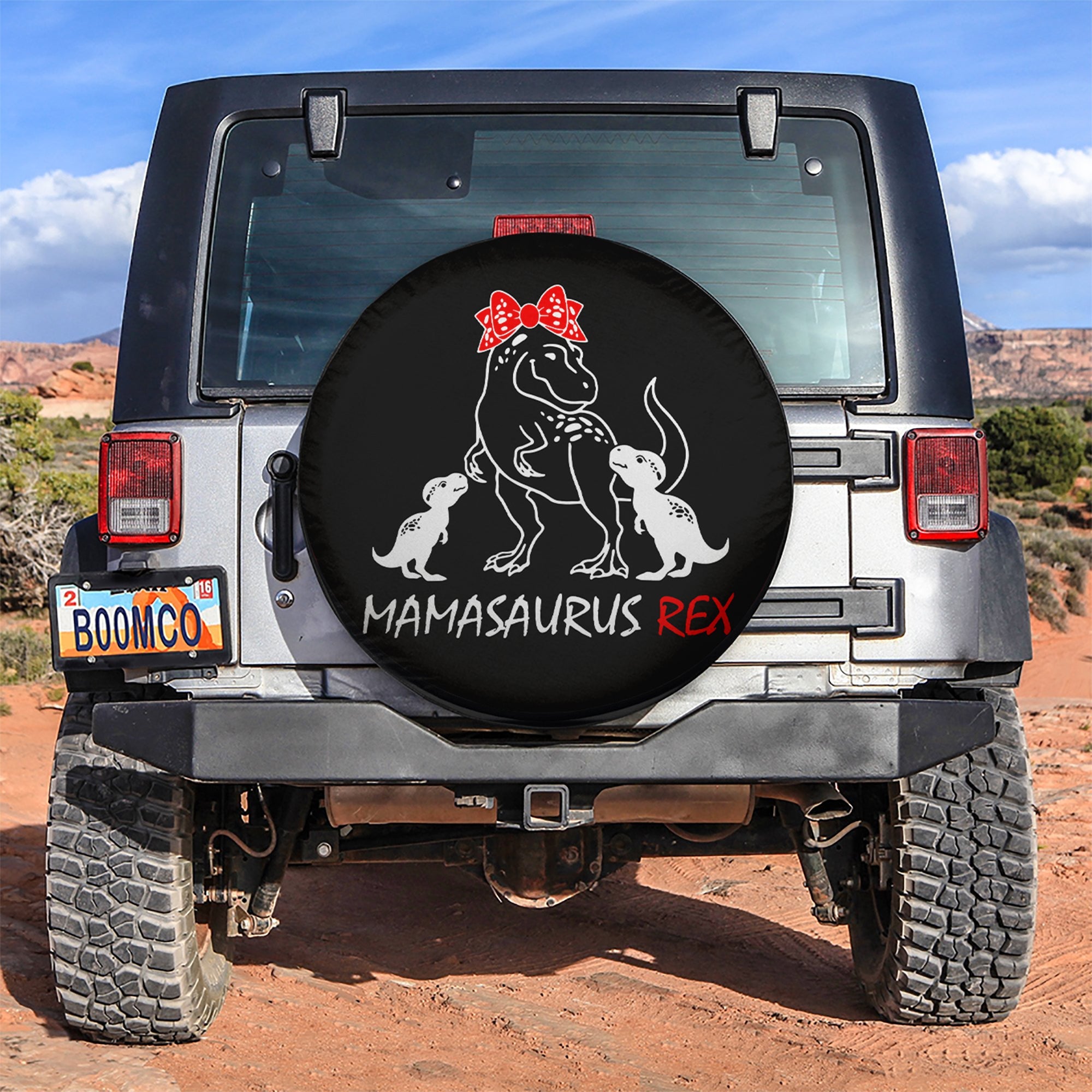 Mamasaurus Rex Dinosaur Car Spare Tire Covers Gift For Campers Nearkii