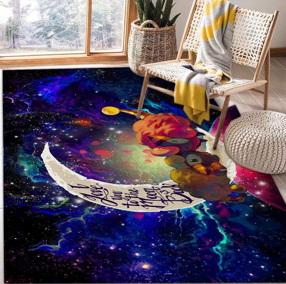 Mareep Pokemon Love You To The Moon Galaxy Rug Carpet Rug Home Room Decor Nearkii