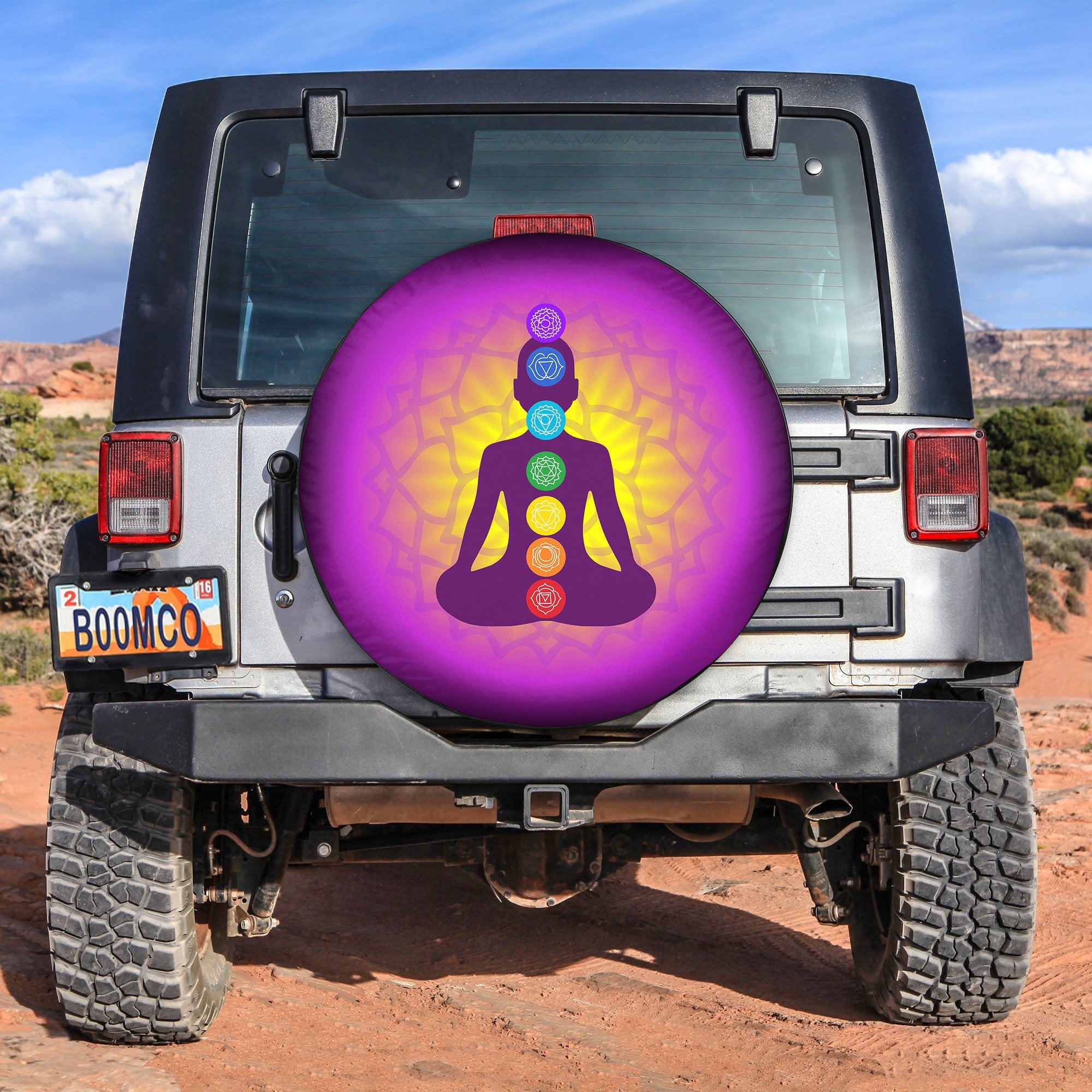 Meditating Human Spare Tire Cover Gift For Campers Nearkii