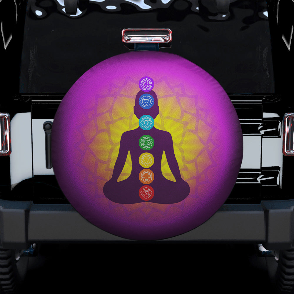 Meditating Human Spare Tire Cover Gift For Campers Nearkii