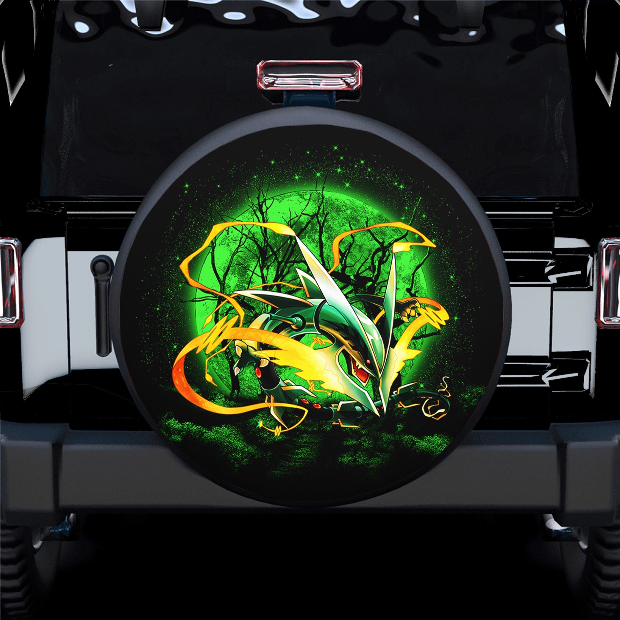 Mega X Rayquaza Moonlight Spare Tire Cover Gift For Campers Nearkii