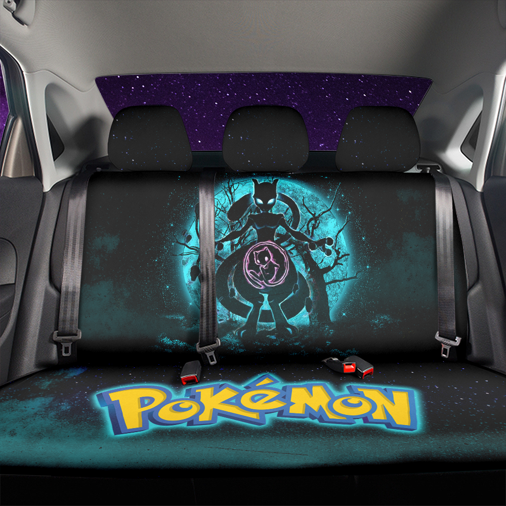 Mewtwo Moonlight Pokemon Galaxy Premium Custom Car Back Seat Covers Decor Protectors Nearkii