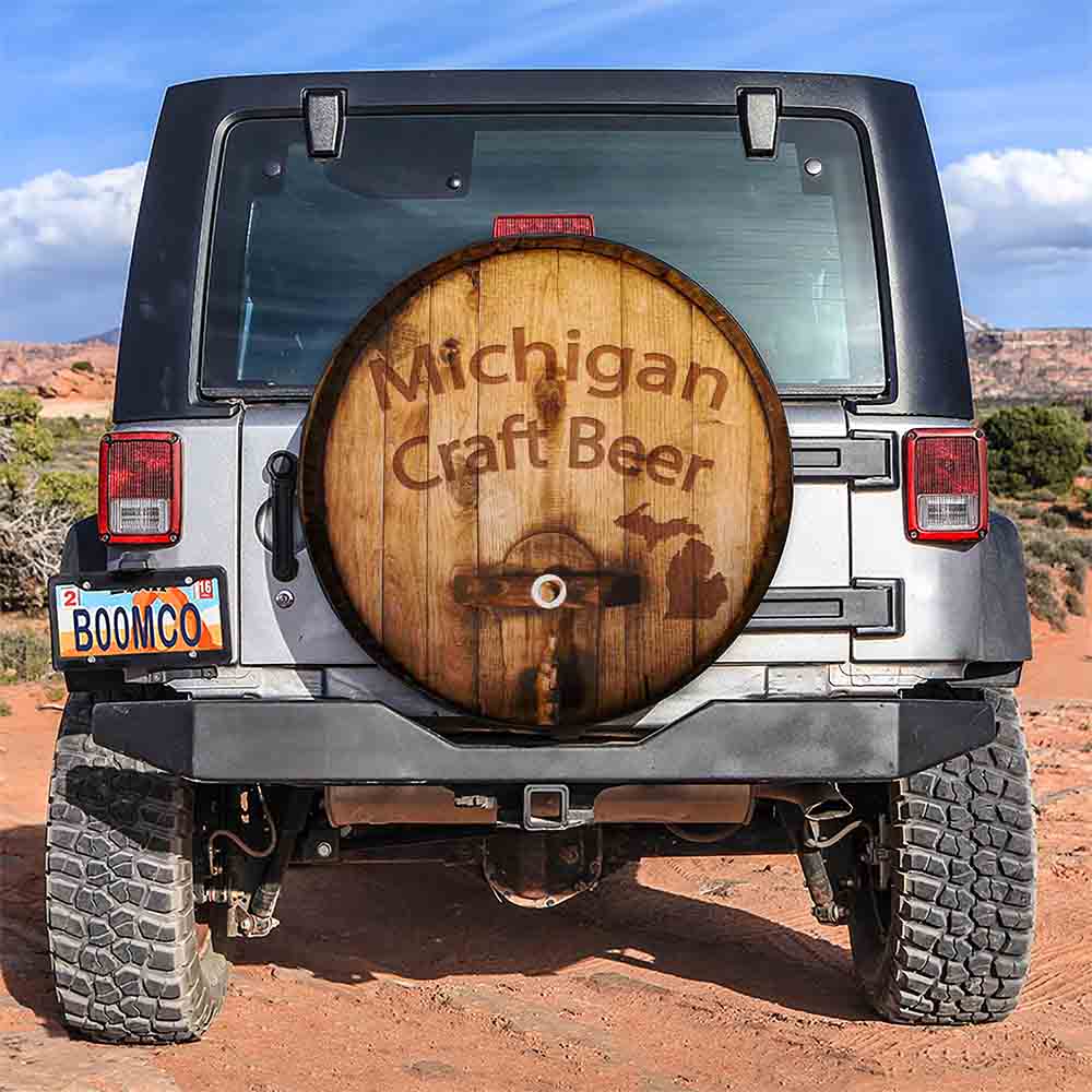 Michigan Craft Beer Car Spare Tire Covers Gift For Campers Nearkii