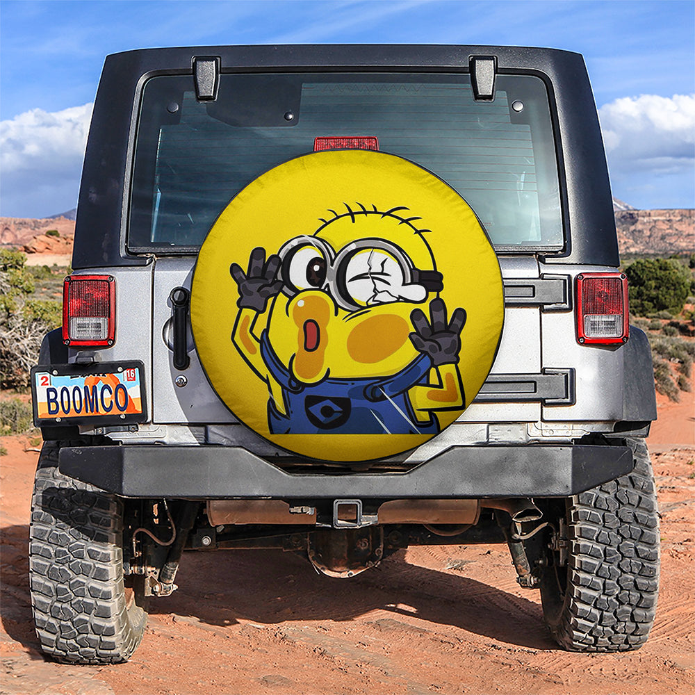 Minion Cute Car Spare Tire Covers Gift For Campers Nearkii