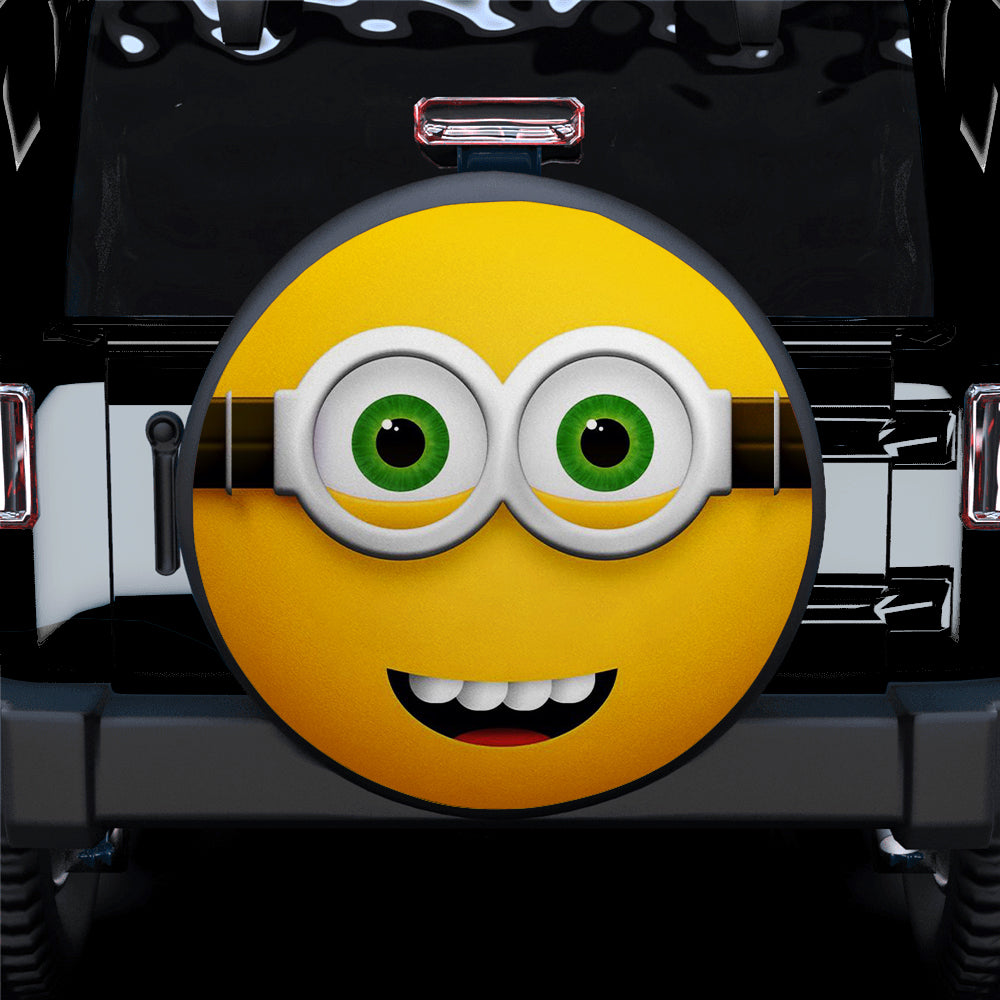 Minion Face Car Spare Tire Covers Gift For Campers Nearkii