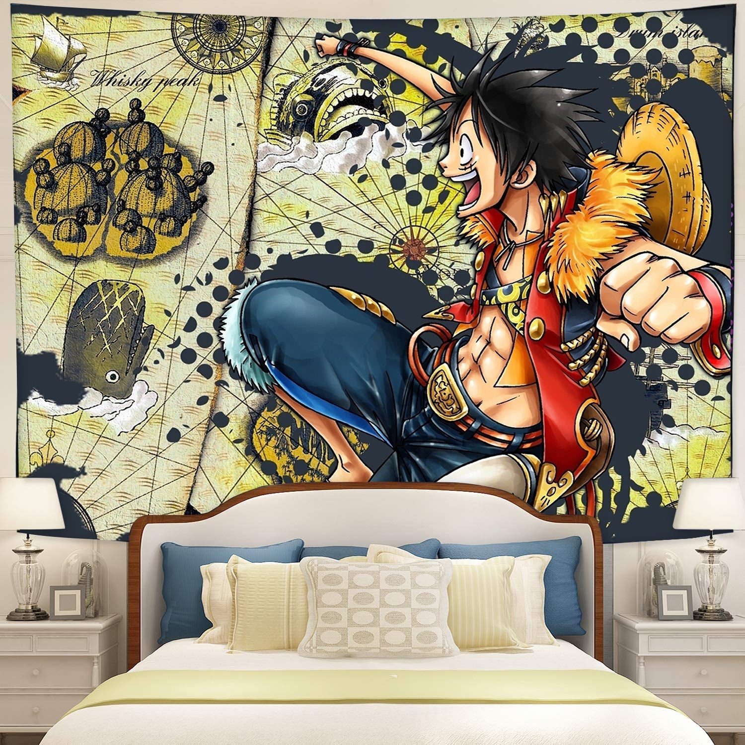 Monkey D. Luffy One Piece Tapestry Room Decor Nearkii