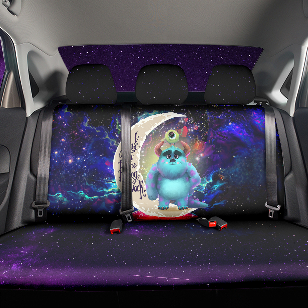 Monster Inc Sully And Mike Love You To The Moon Galaxy Car Back Seat Covers Decor Protectors Nearkii