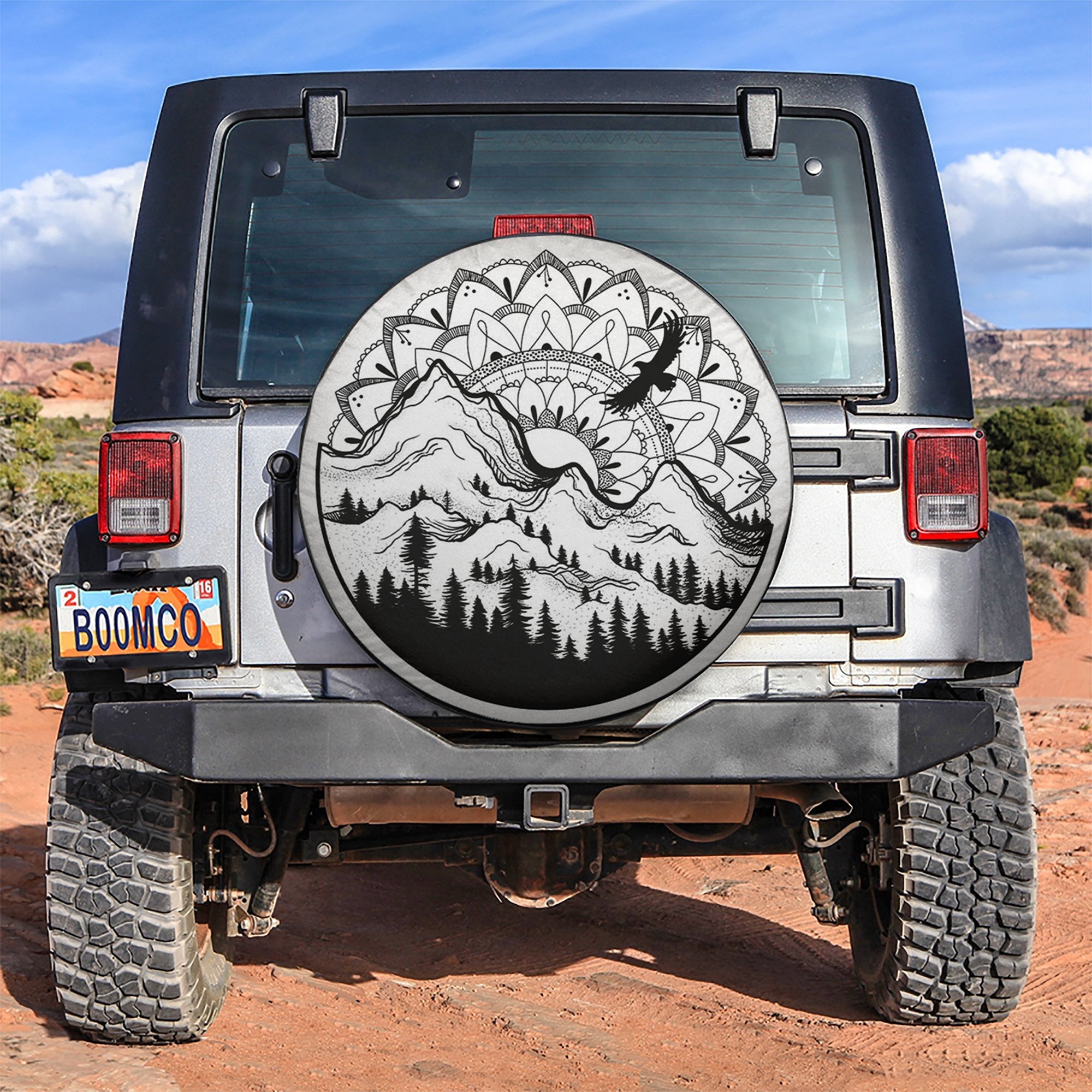 Mountain And Forest Jeep Car Spare Tire Cover Gift For Campers Nearkii