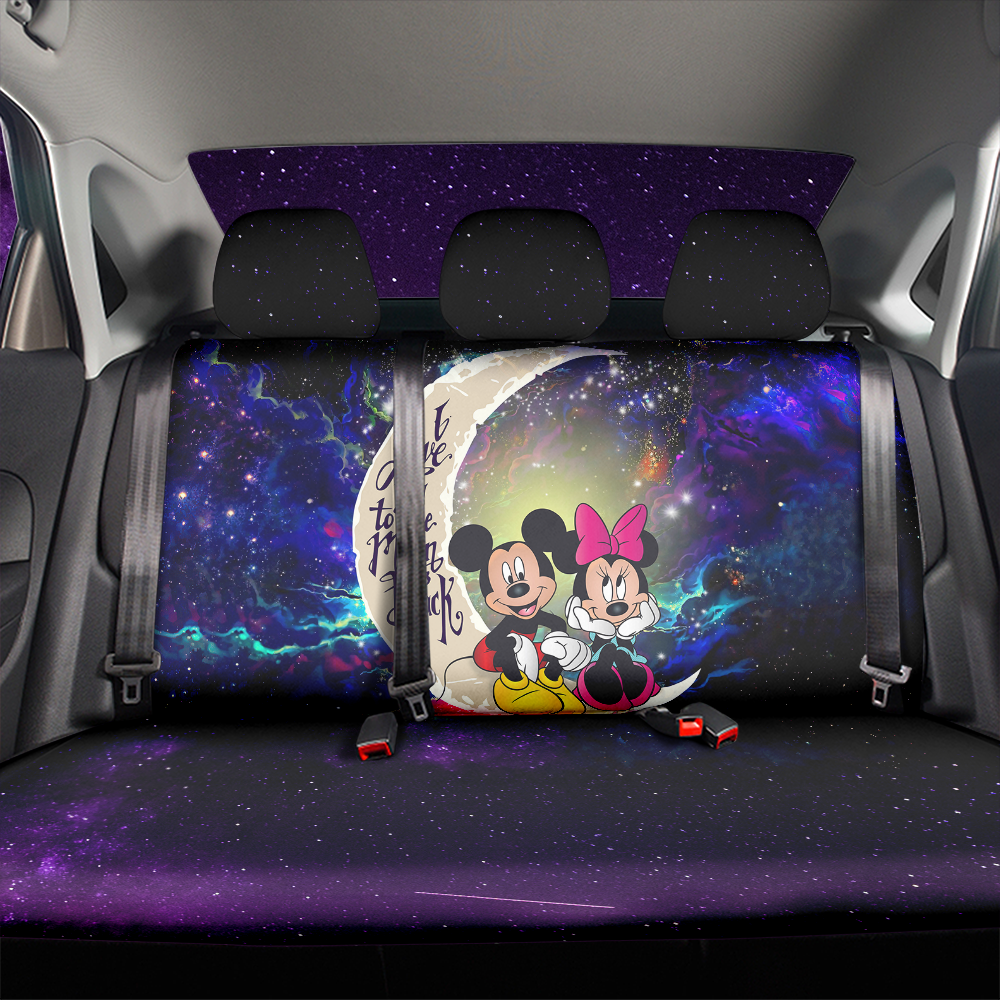 Mouse Couple Love You To The Moon Galaxy Premium Custom Car Back Seat Covers Decor Protectors Nearkii