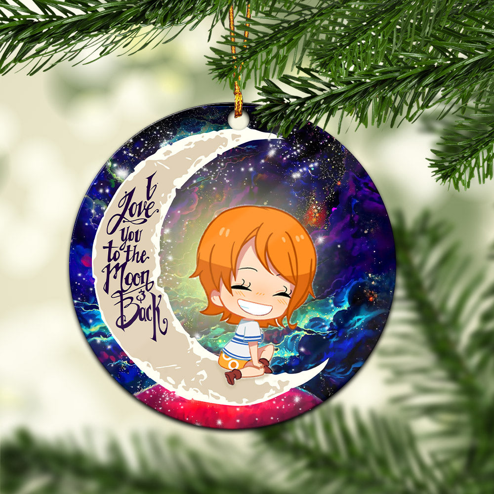 Nami One Piece Love You To The Moon Galaxy Mica Circle Ornament Perfect Gift For Holiday Nearkii