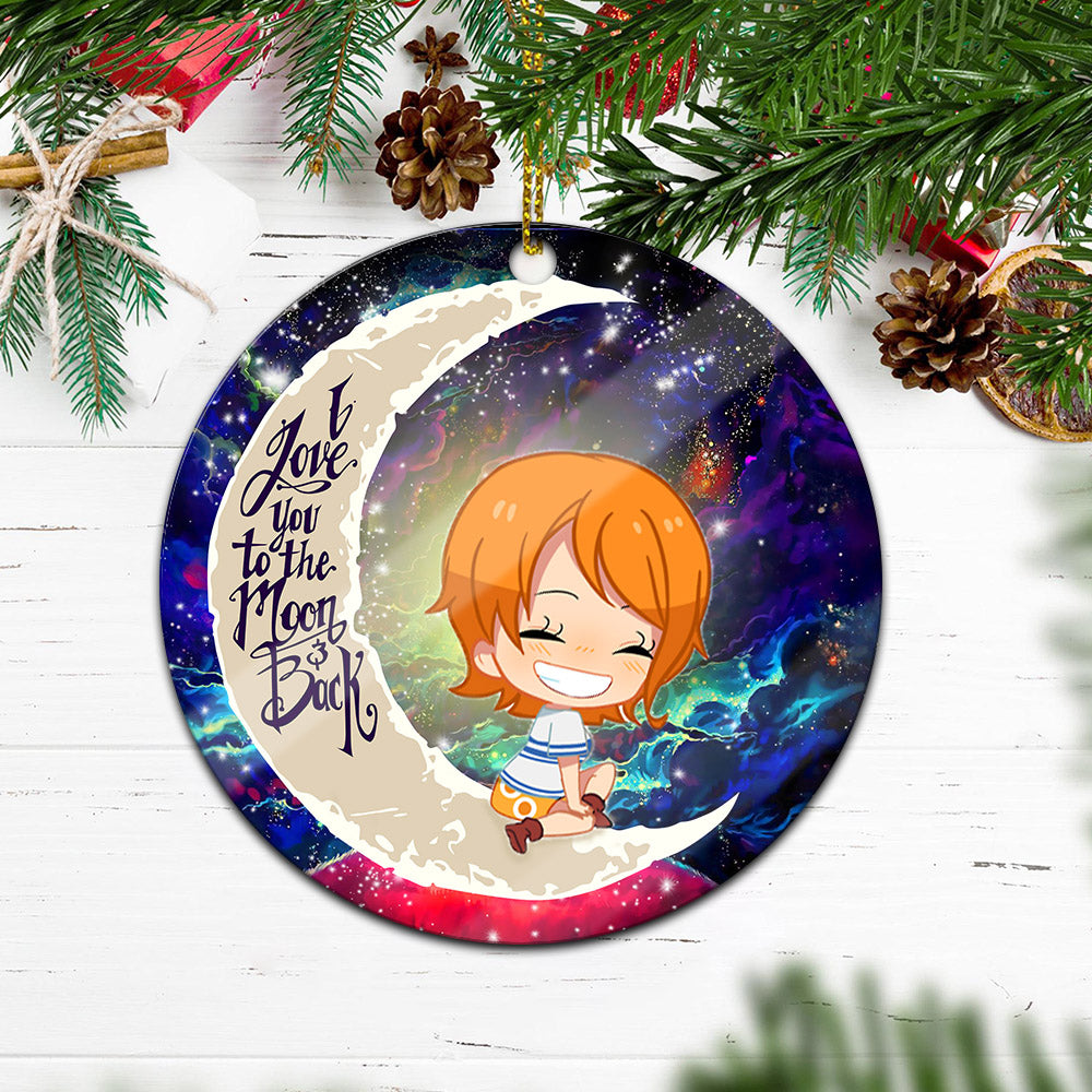 Nami One Piece Love You To The Moon Galaxy Mica Circle Ornament Perfect Gift For Holiday Nearkii