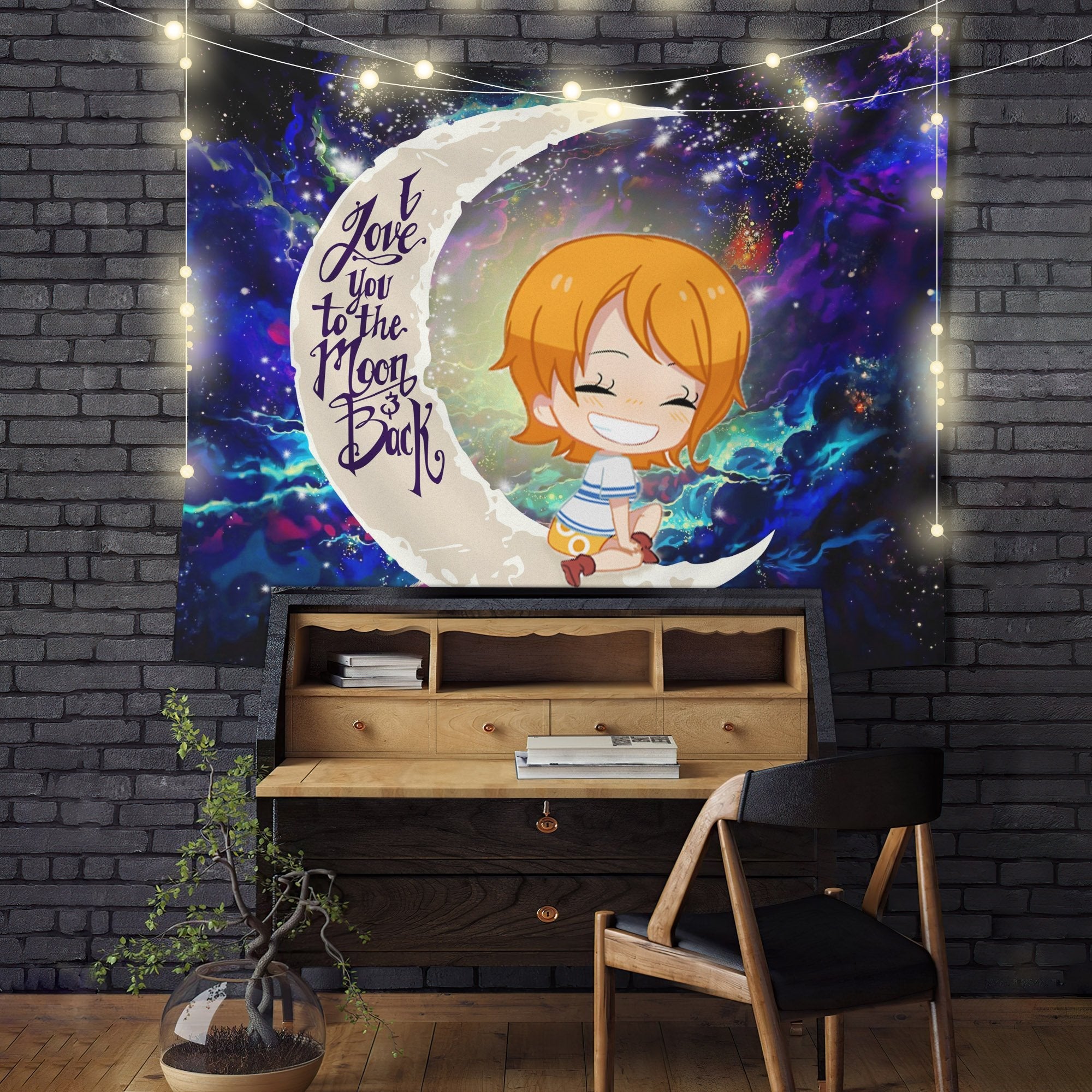 Nami One Piece Moon And Back Galaxy Tapestry Room Decor Nearkii