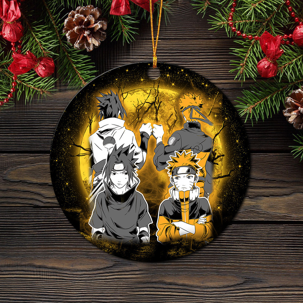 Naruto Sasuke Friends Moonlight Mica Circle Ornament Perfect Gift For Holiday Nearkii