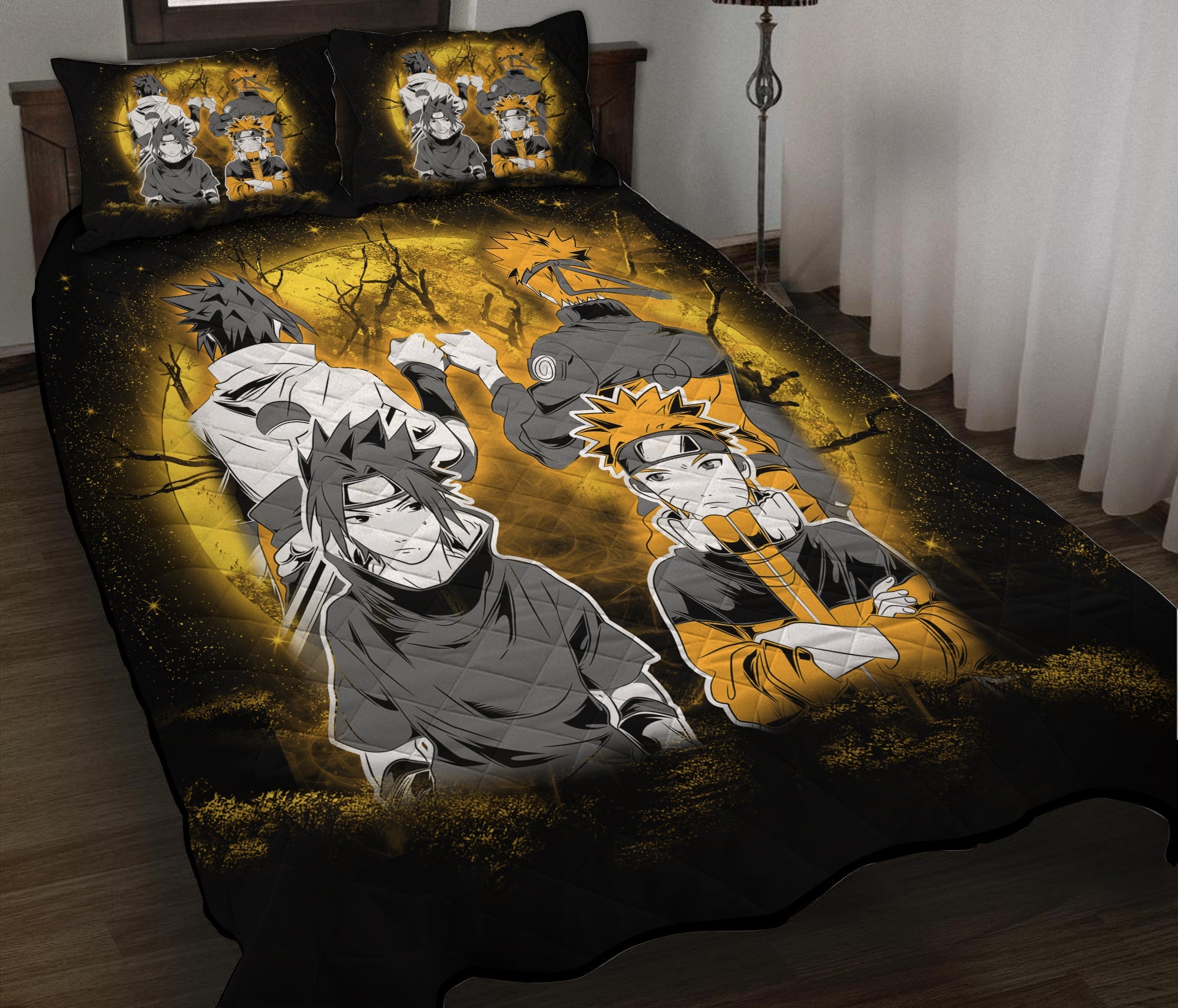 Naruto Sasuke Friends Moonlight Quilt Bed Sets Nearkii