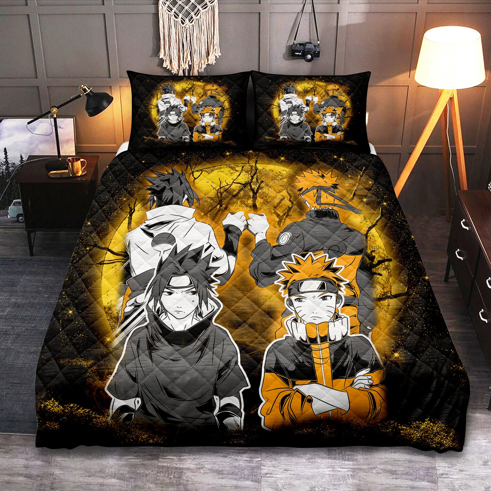 Naruto Sasuke Friends Moonlight Quilt Bed Sets Nearkii