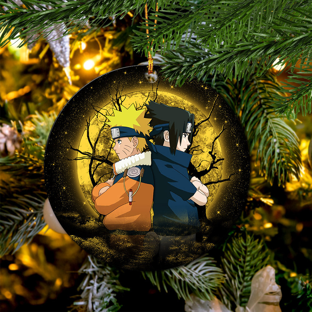 Naruto Sasuke Moonlight Mica Circle Ornament Perfect Gift For Holiday Nearkii