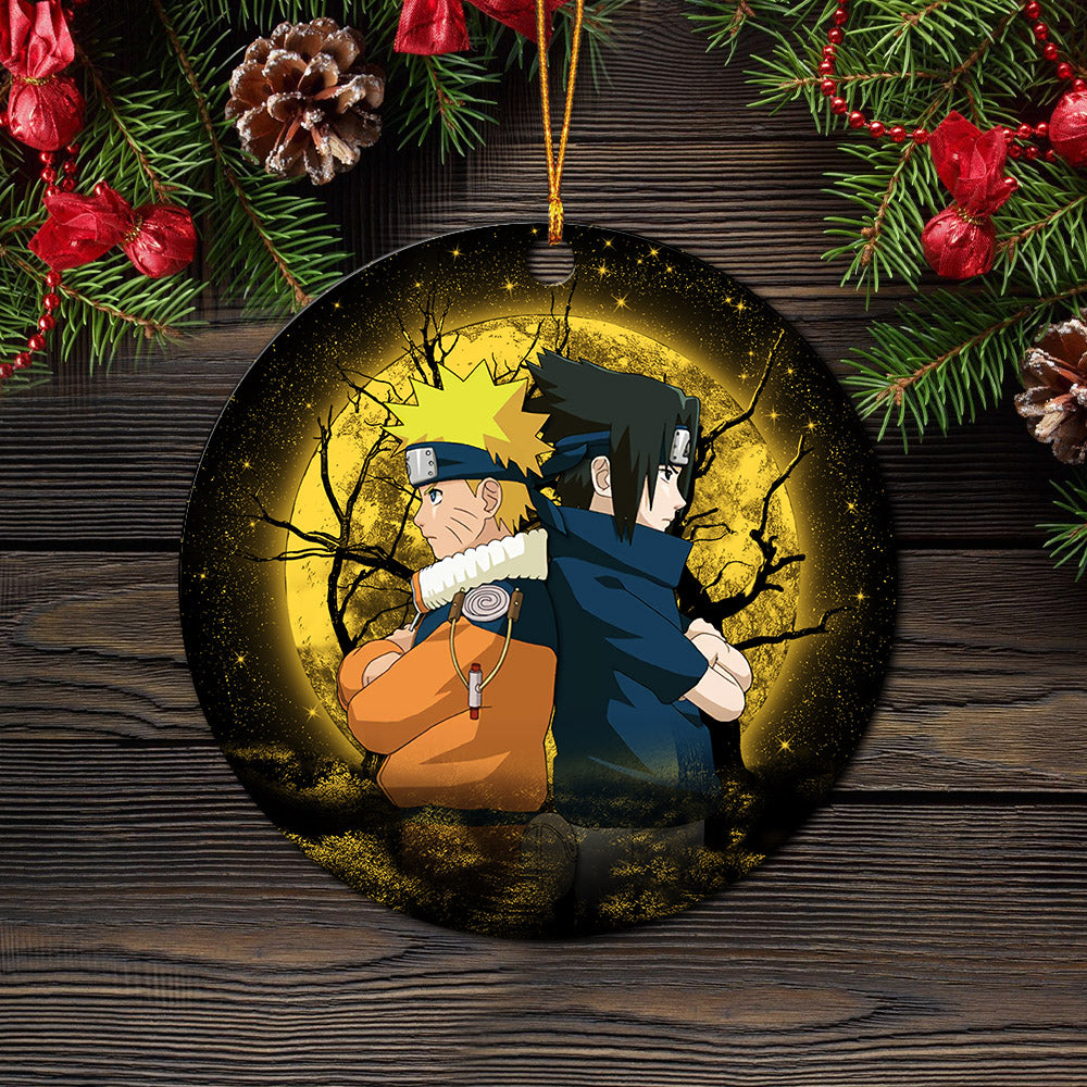 Naruto Sasuke Moonlight Mica Circle Ornament Perfect Gift For Holiday Nearkii