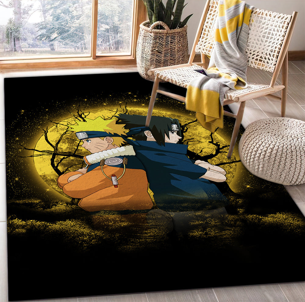 Naruto Sasuke Moonlight Area Carpet Rug Home Decor Bedroom Living Room Decor Nearkii