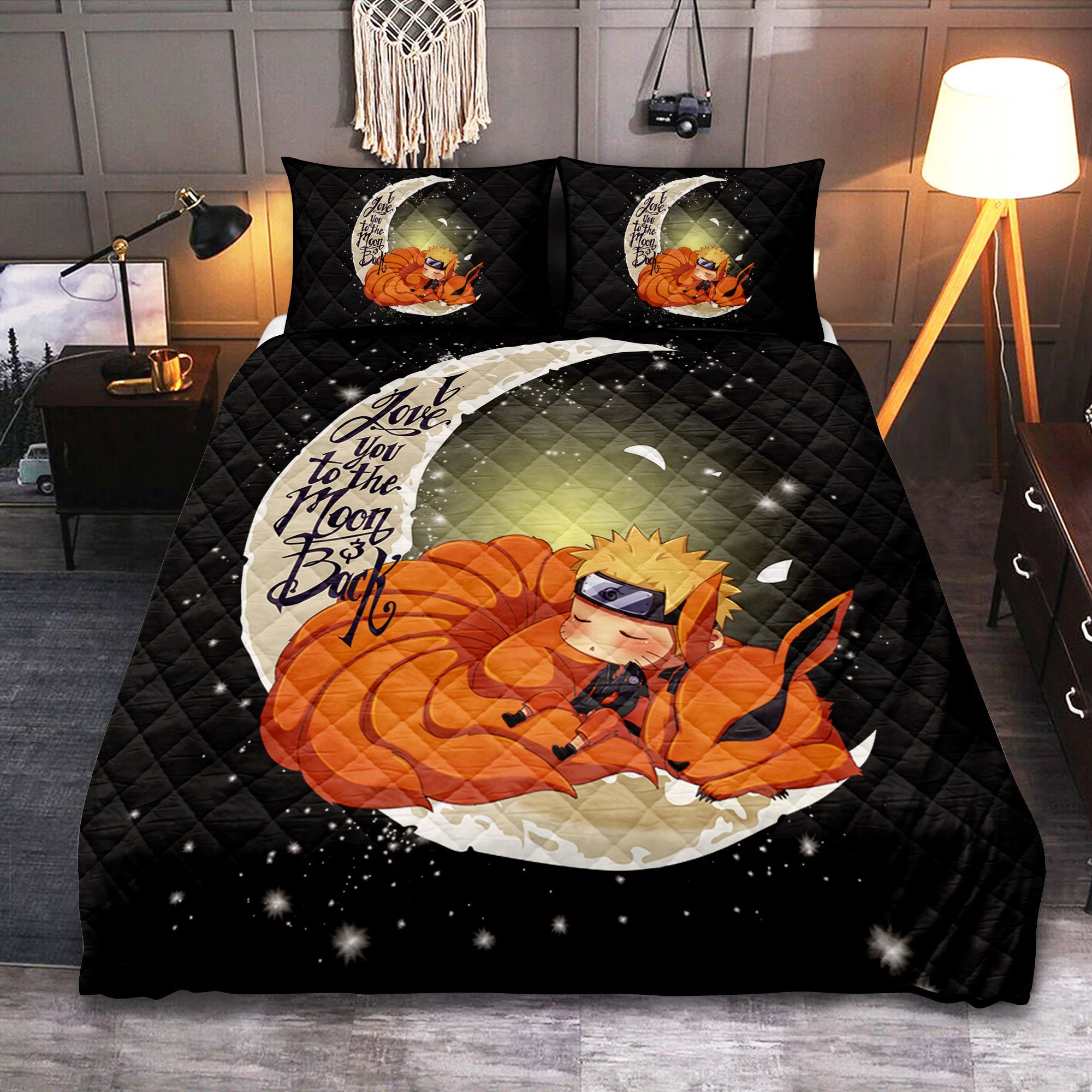 Naruto To The Moon Quilt Bed Sets Nearkii