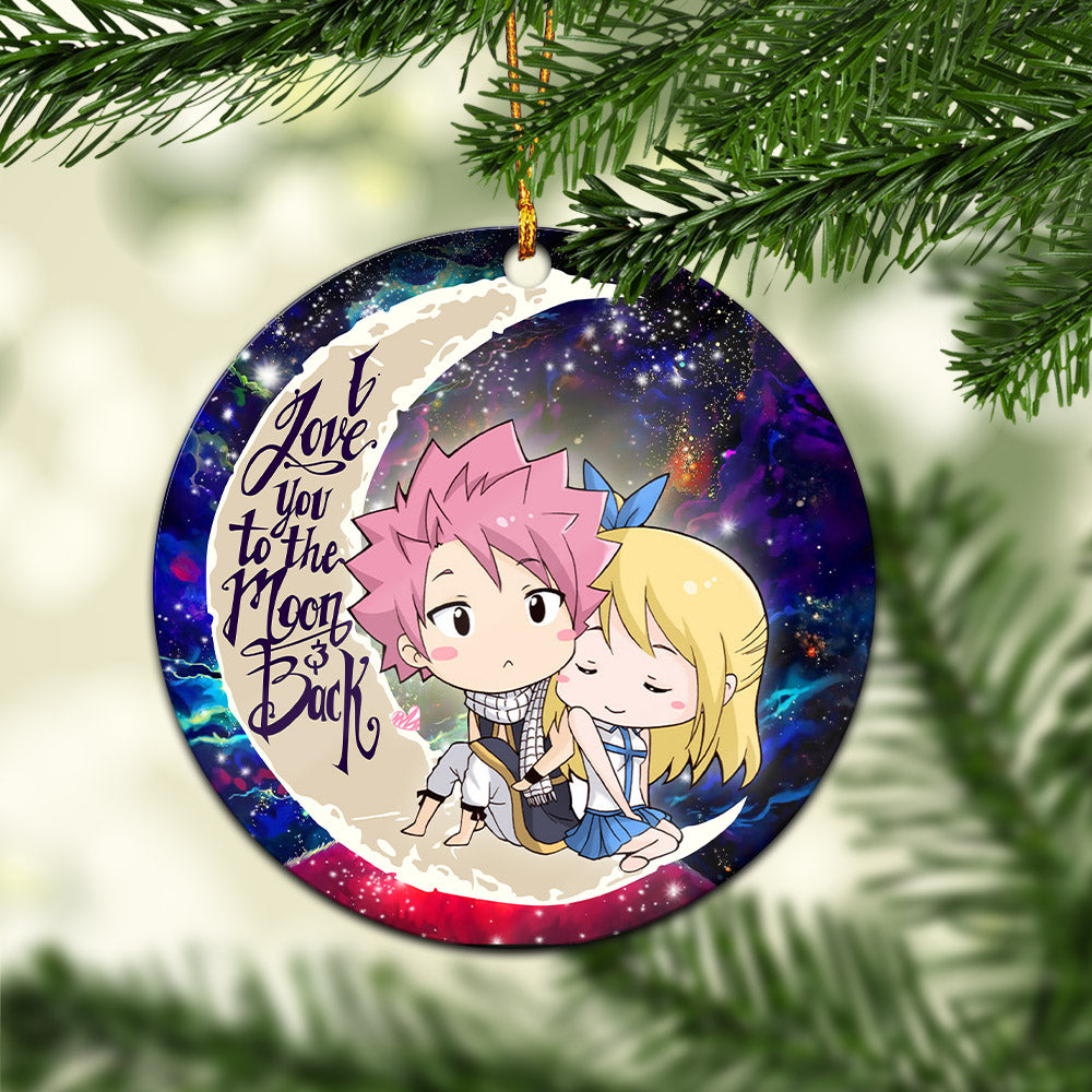 Natsu Fairy Tail Anime Love You To The Moon Galaxy Mica Circle Ornament Perfect Gift For Holiday Nearkii