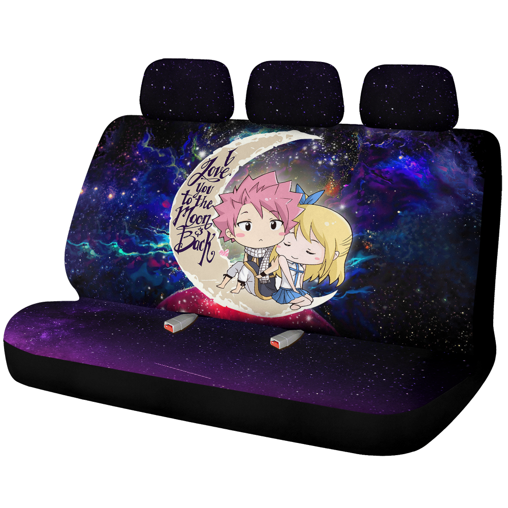 Natsu Fairy Tail Anime Love You To The Moon Galaxy Premium Custom Car Back Seat Covers Decor Protectors Nearkii