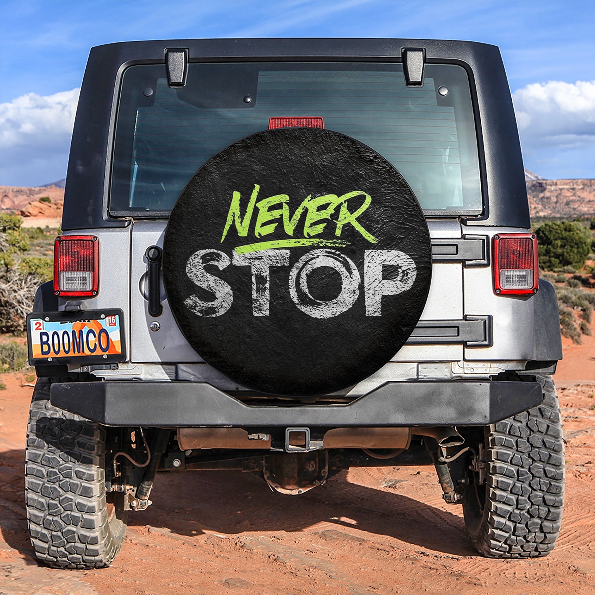 Never Stop Jeep Car Spare Tire Cover Gift For Campers Nearkii