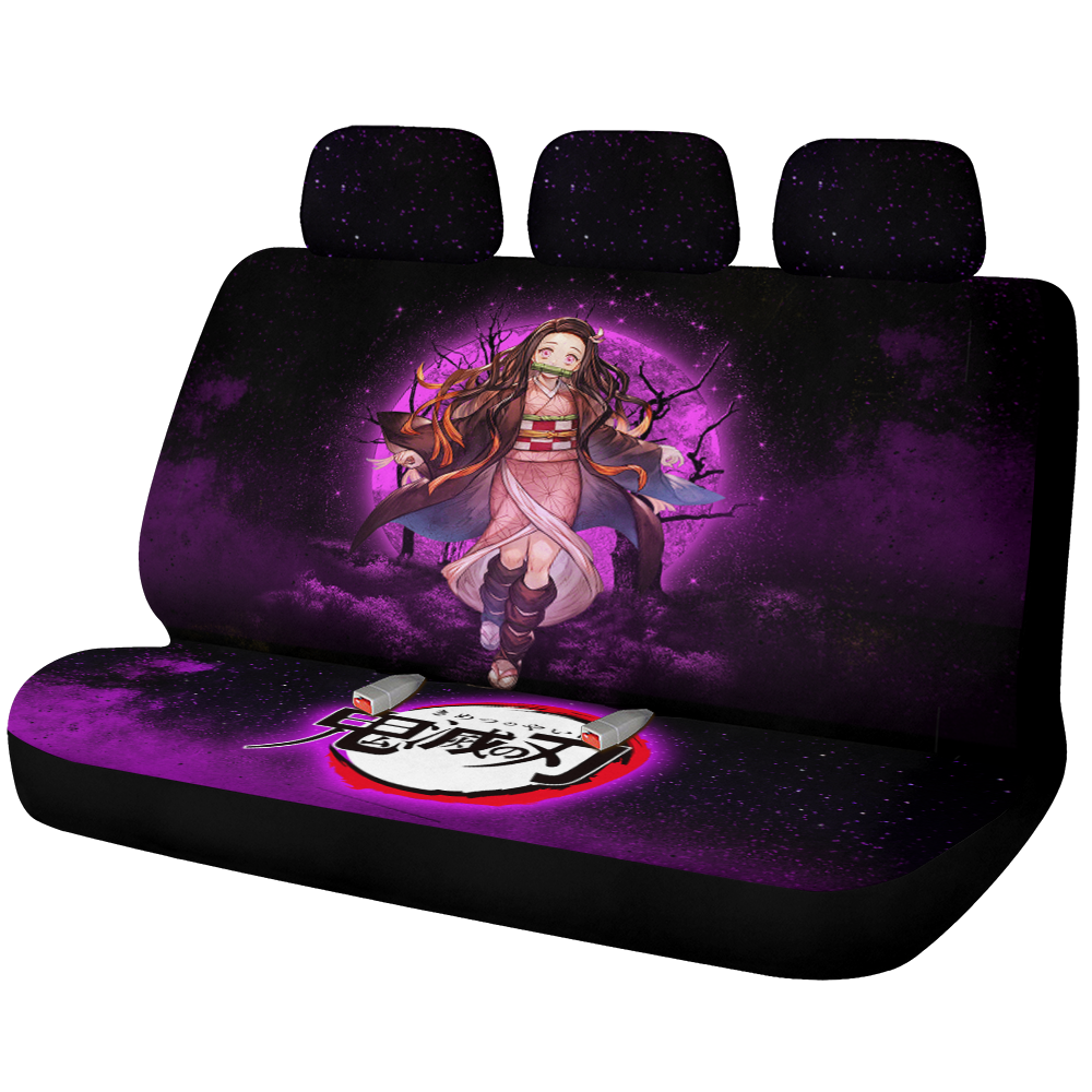 Nezuko Moonlight Galaxy Premium Custom Car Back Seat Covers Decor Protectors Nearkii