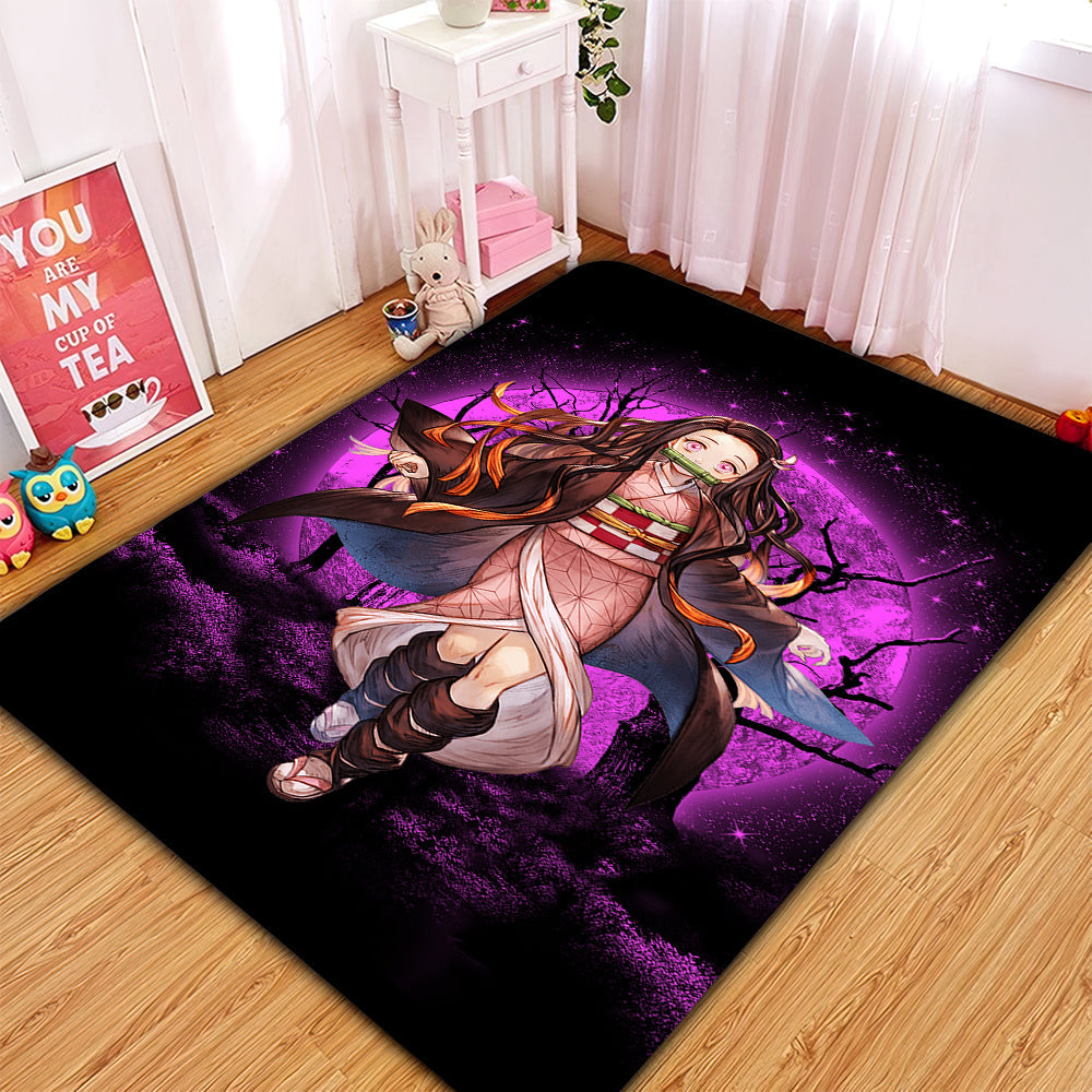 Nezuko Moonlight Area Carpet Rug Home Decor Bedroom Living Room Decor Nearkii