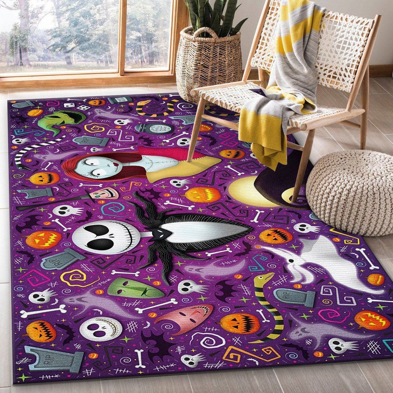 Jack And Sally Nightmare Before Christmas Rug Carpet Rug Home Room Decor Nearkii