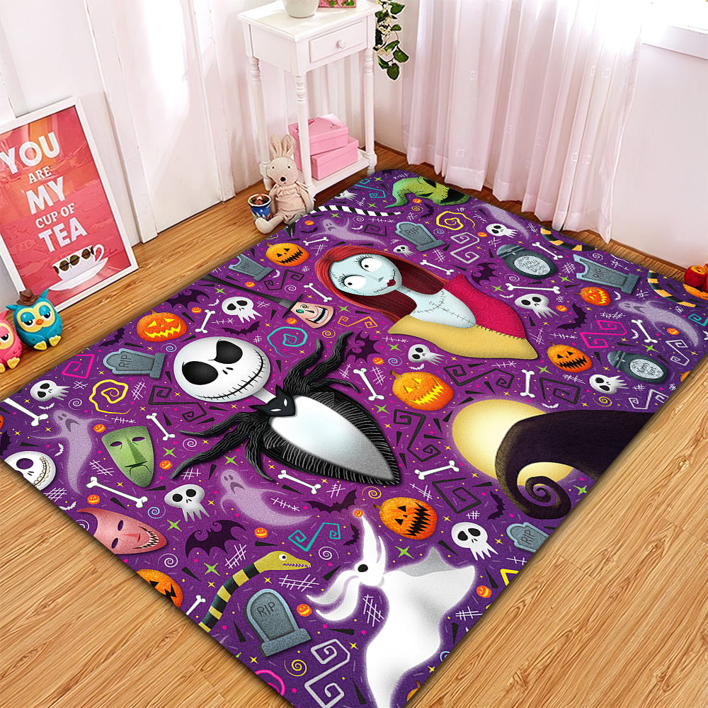 Jack And Sally Nightmare Before Christmas Rug Carpet Rug Home Room Decor Nearkii