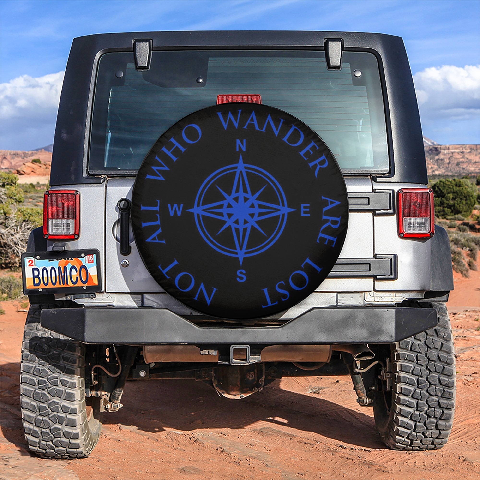 Not All Who Wander Blue Car Spare Tire Gift For Campers Nearkii