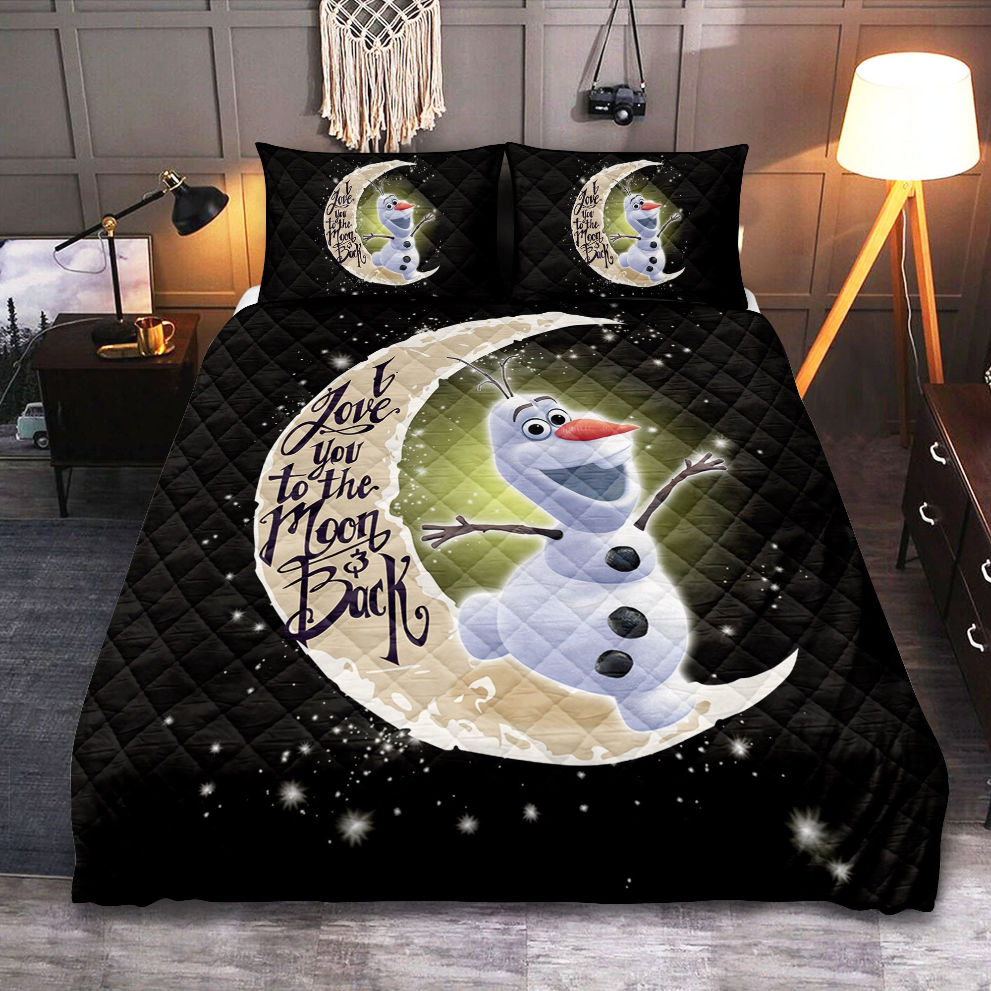 Olaf To The Moon New Quilt Bed Sets Nearkii