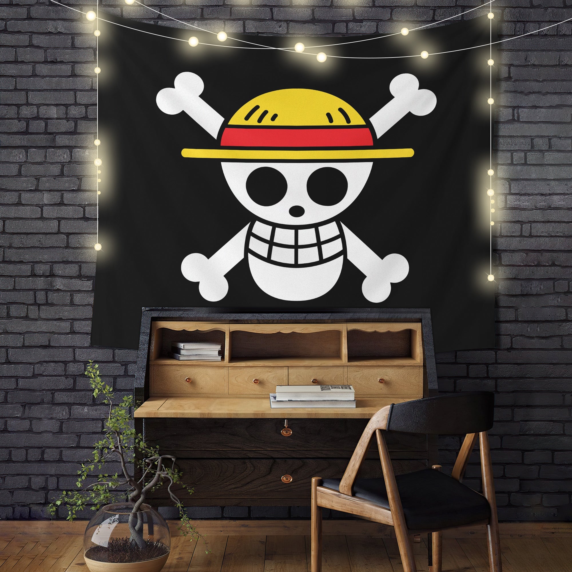 One Piece Skull Anime Tapestry Room Decor Nearkii