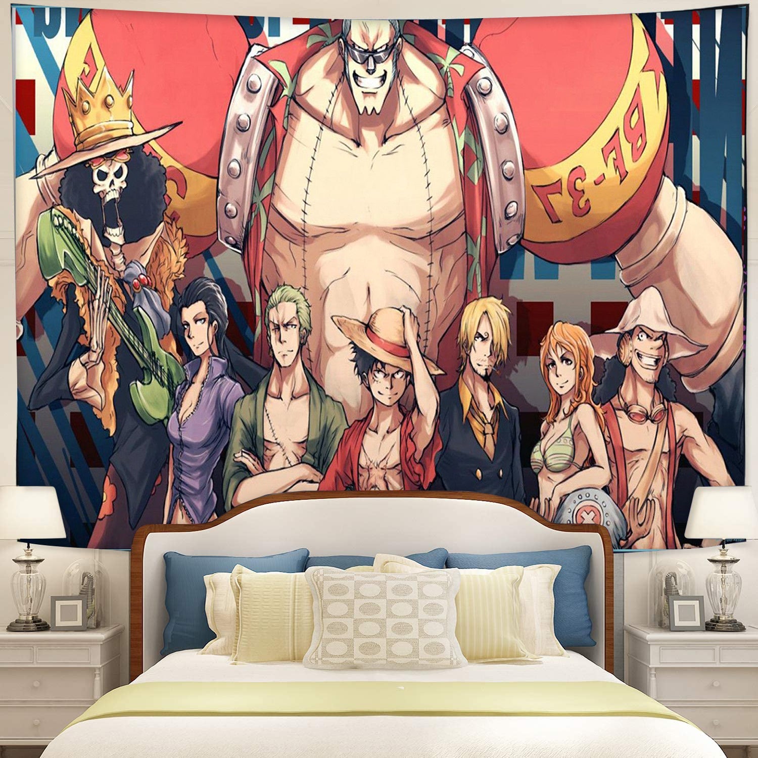 One Piece Characters Tapestry Room Decor Nearkii