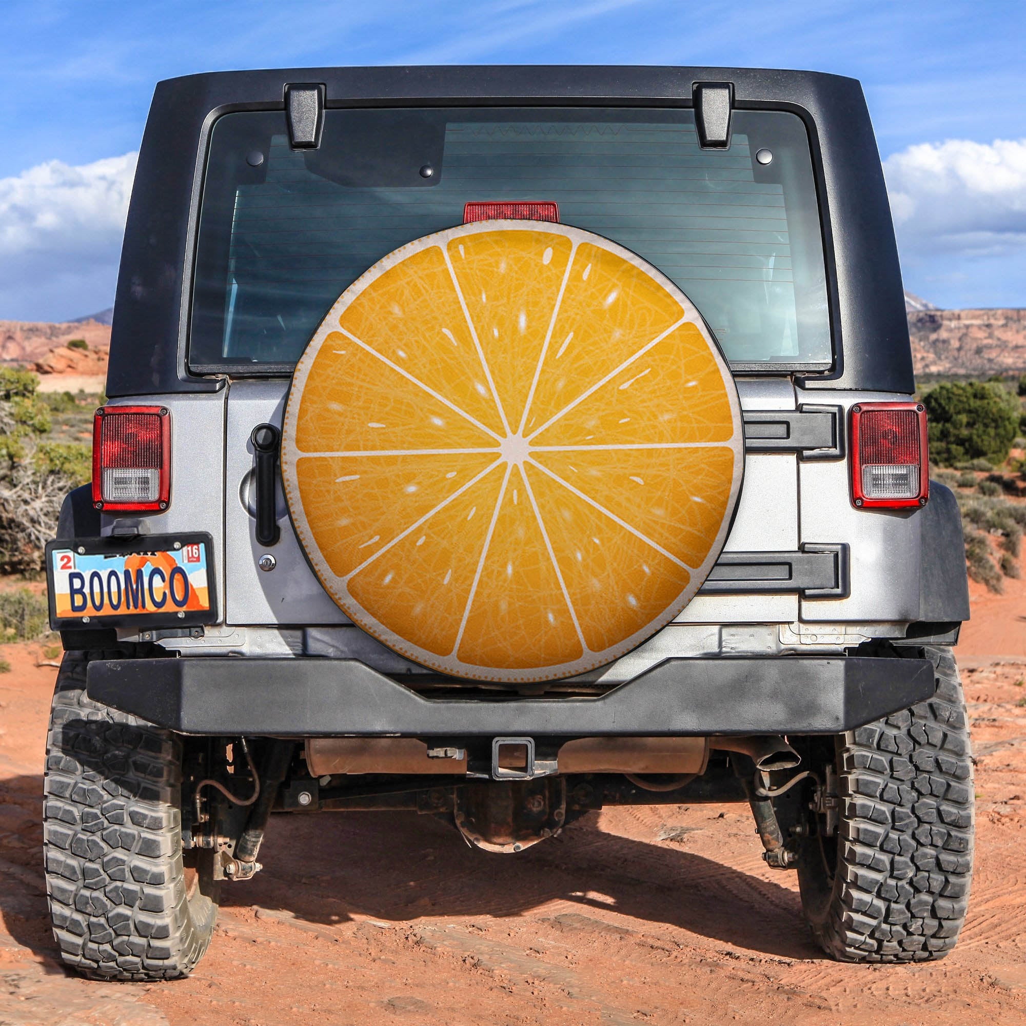 Orange Art Spare Tire Covers Gift For Campers Nearkii