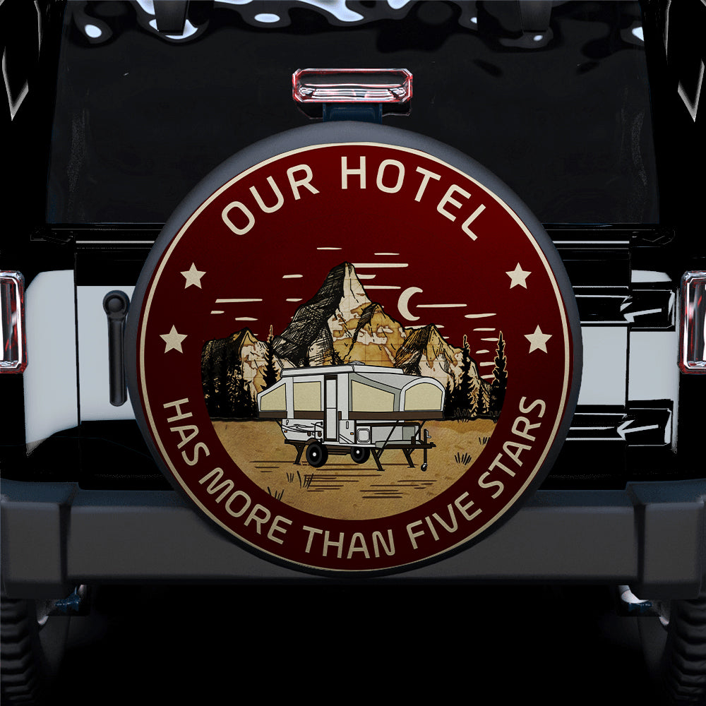 Our Hotel Has More Than Five Stars Jeep Car Spare Tire Cover Gift For Campers Nearkii