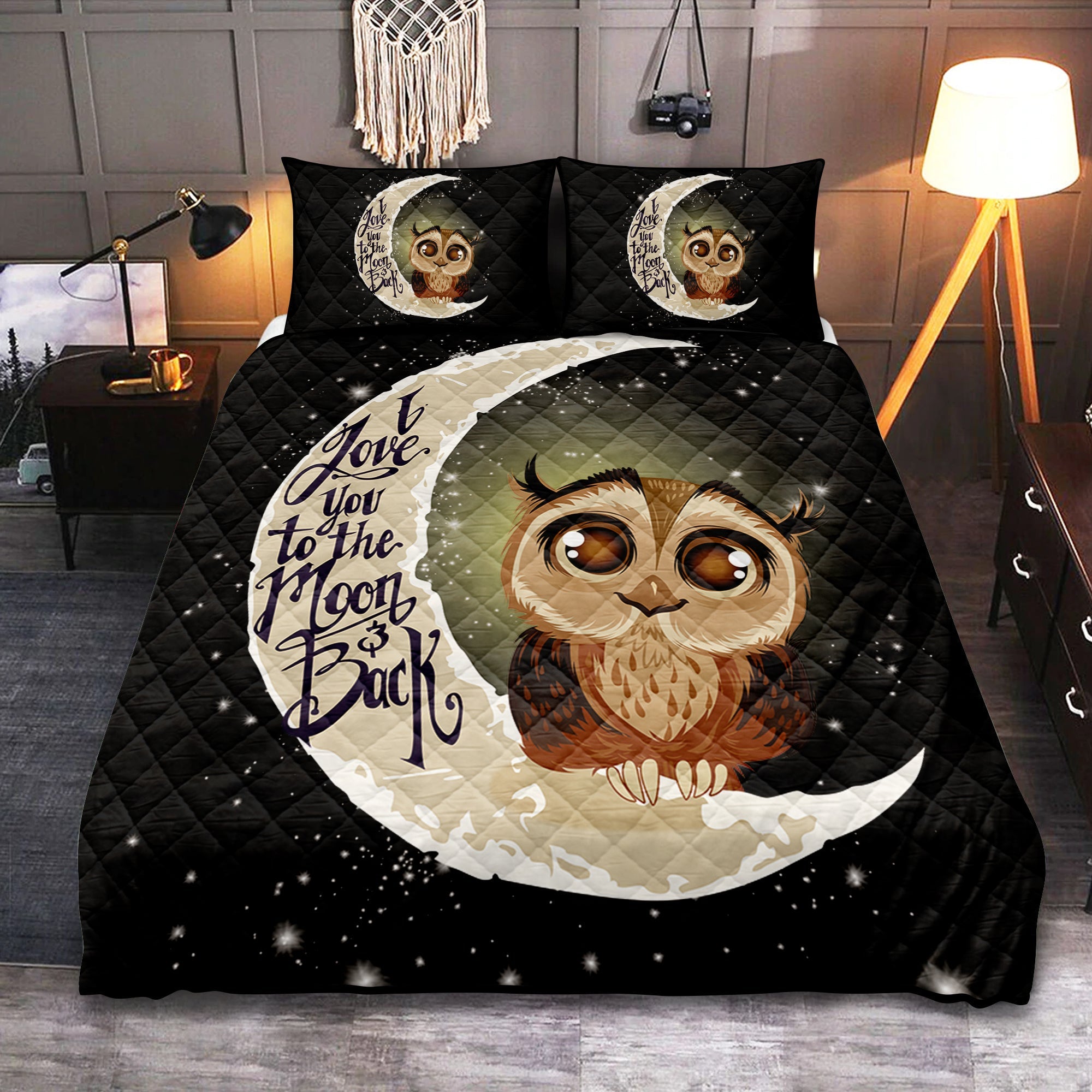 Owl To The Moon Quilt Bed Sets Nearkii