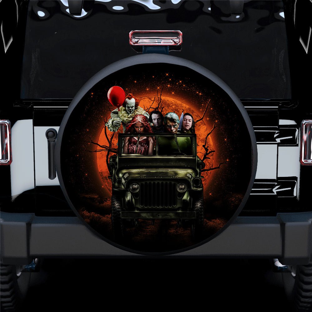 Pennywise And Friends Halloween Horror Moonlight Car Spare Tire Covers Gift For Campers Nearkii