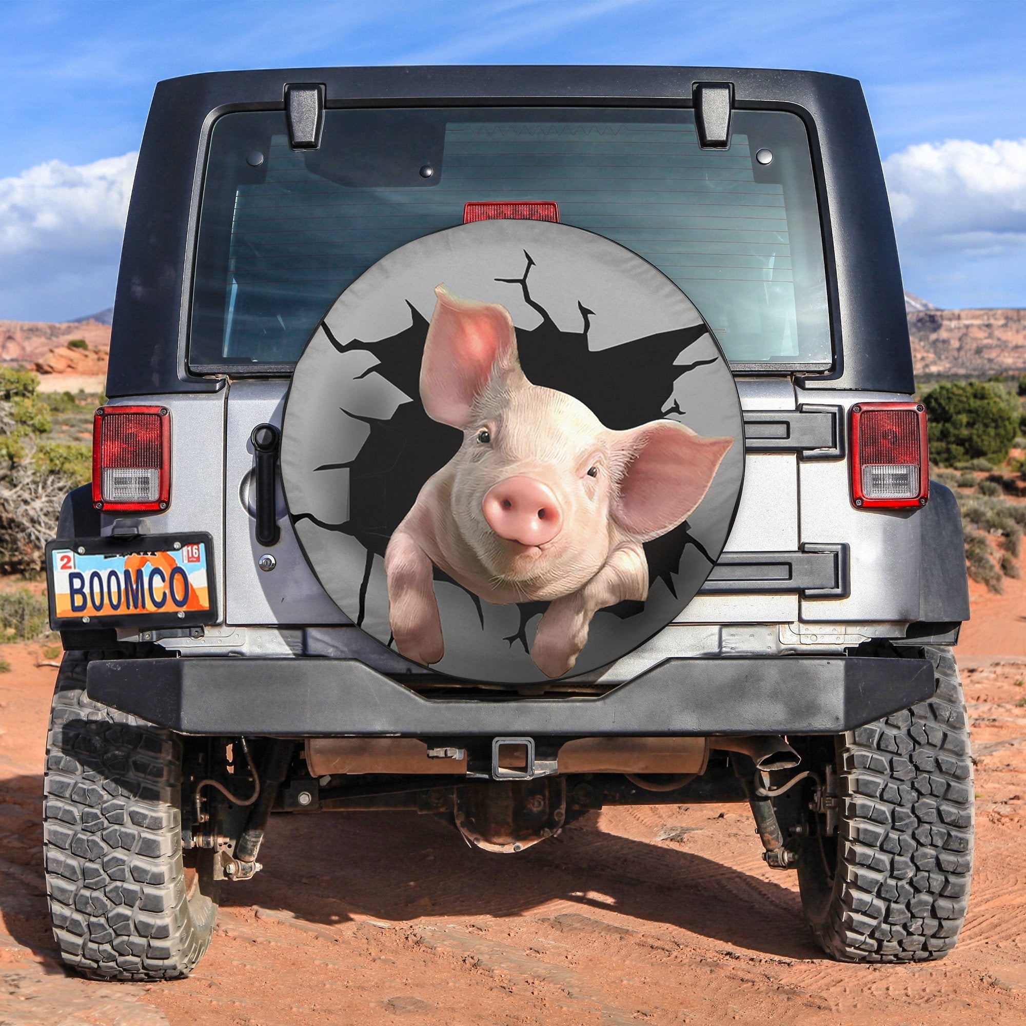 Pig 3D Funny Jeep Funny Spare Tire Covers Gift For Campers Nearkii