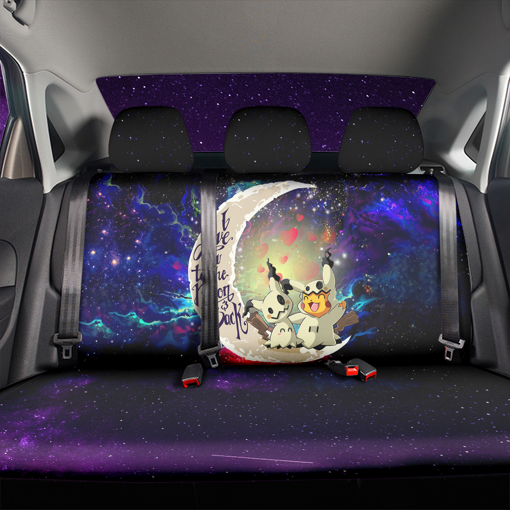 Pikachu Horror 3 Love You To The Moon Galaxy Premium Custom Car Back Seat Covers Decor Protectors Nearkii