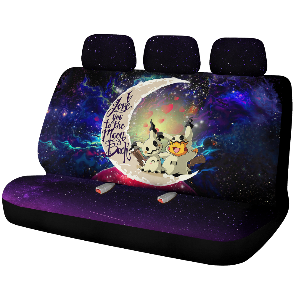 Pikachu Horror 3 Love You To The Moon Galaxy Premium Custom Car Back Seat Covers Decor Protectors Nearkii