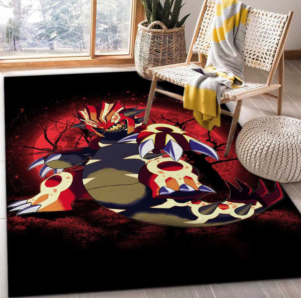 Pokemon Mega Groudon Moonlight Area Carpet Rug Home Decor Bedroom Living Room Decor Nearkii