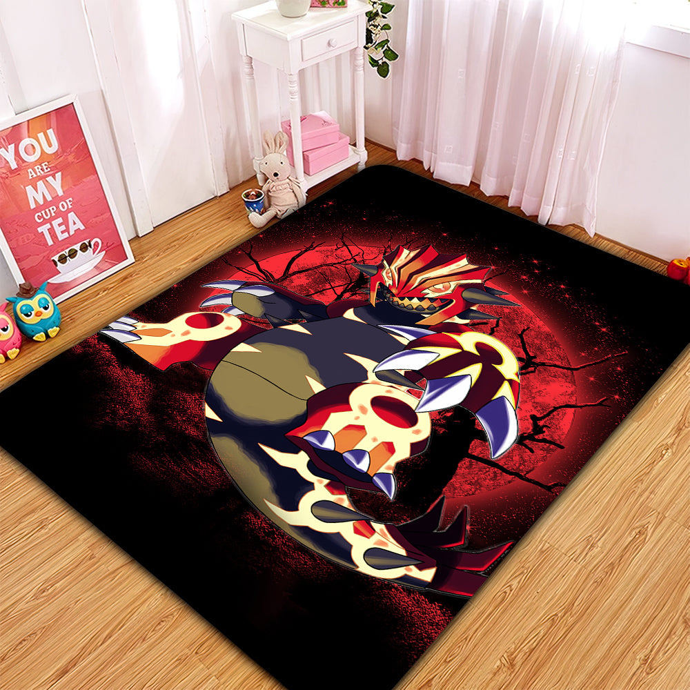 Pokemon Mega Groudon Moonlight Area Carpet Rug Home Decor Bedroom Living Room Decor Nearkii