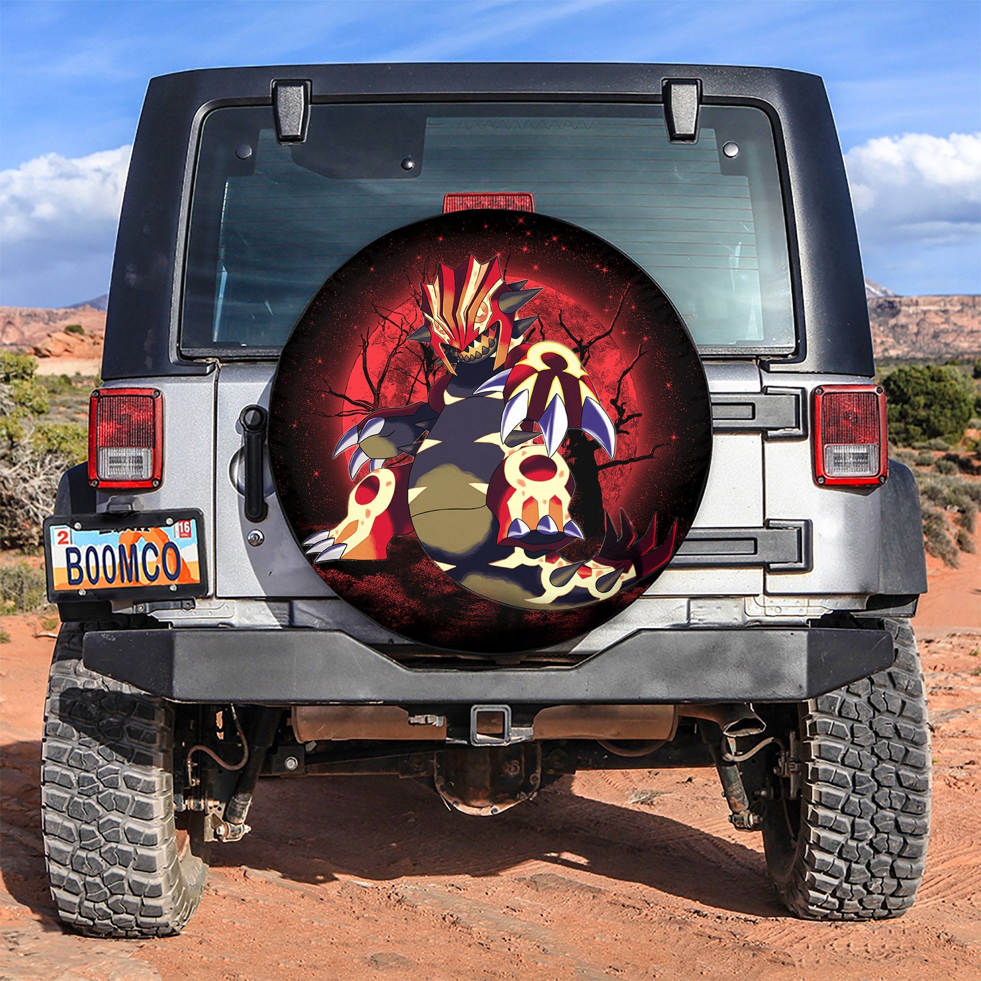 Pokemon Mega Groudon Moonlight Spare Tire Cover Gift For Campers Nearkii