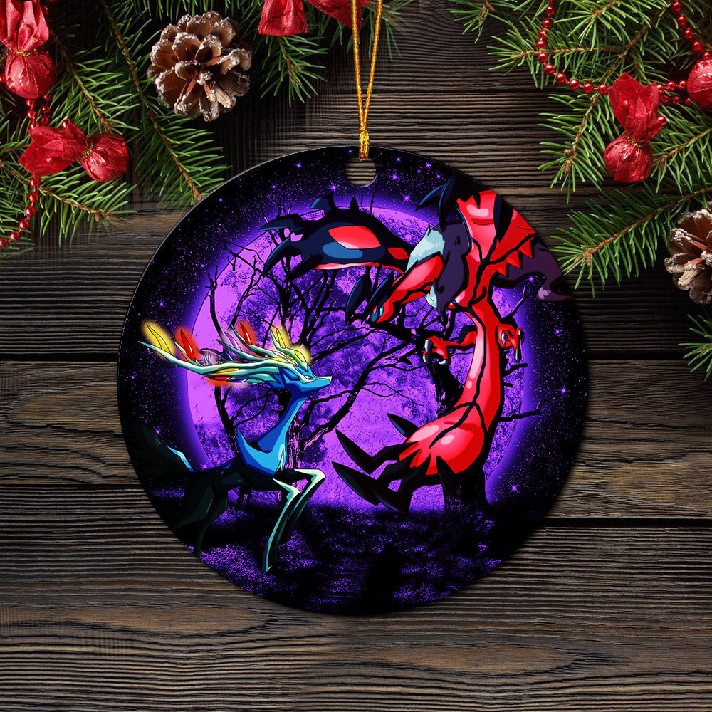 Pokemon X Y Yveltal And Xerneas Moonlight Mica Circle Ornament Perfect Gift For Holiday Nearkii