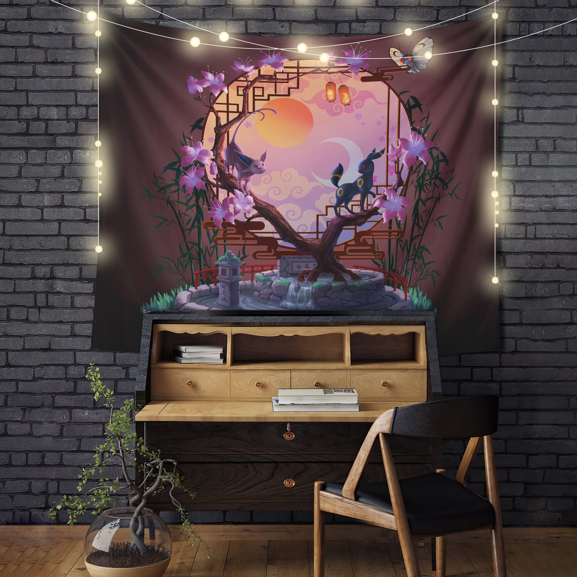 Umbreon Espeon Pokemon Tapestry Room Decor Nearkii