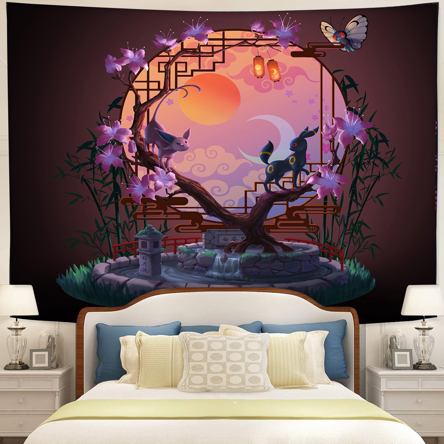 Umbreon Espeon Pokemon Tapestry Room Decor Nearkii