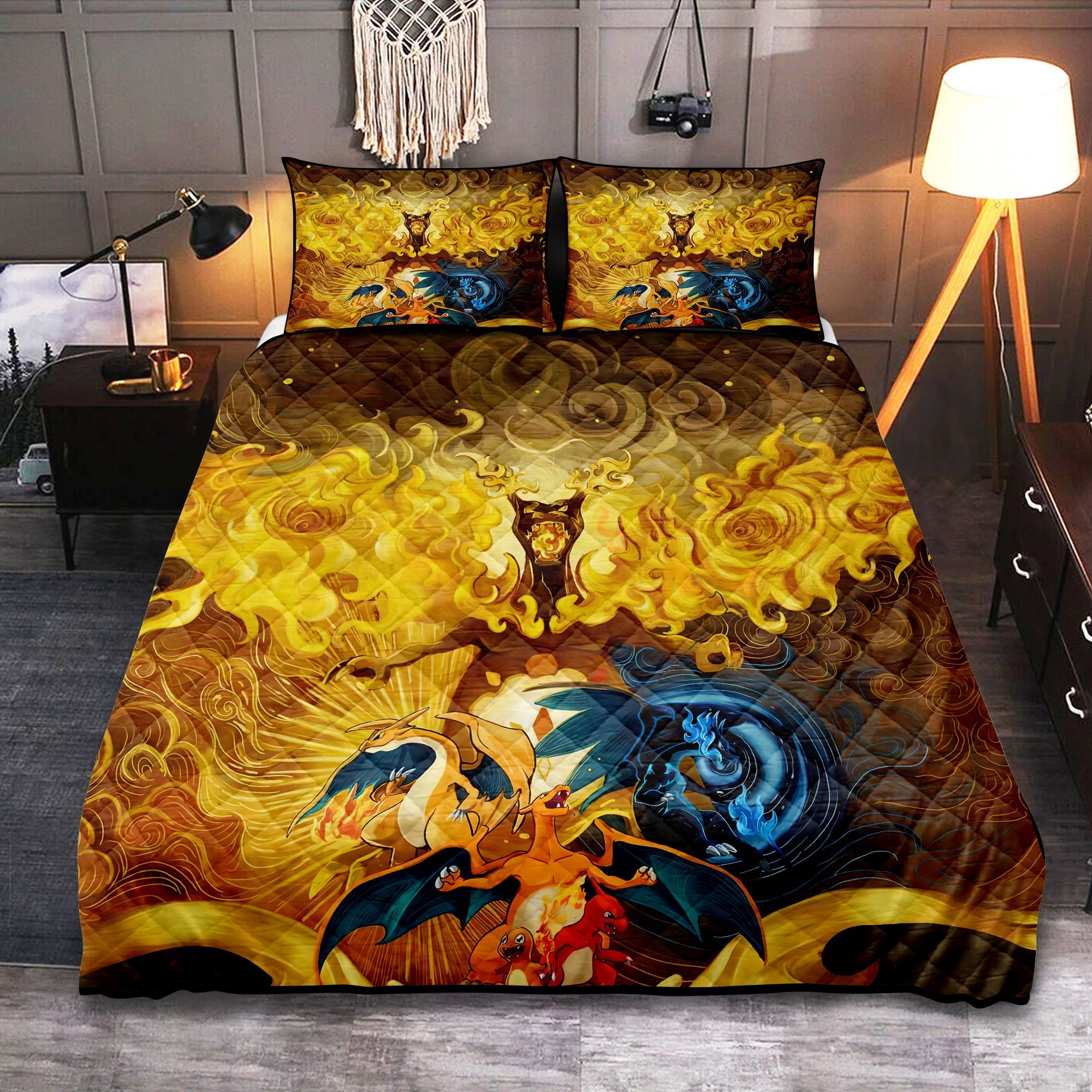 Pokemon Charizard Mega Y Model Quilt Bed Sets Nearkii