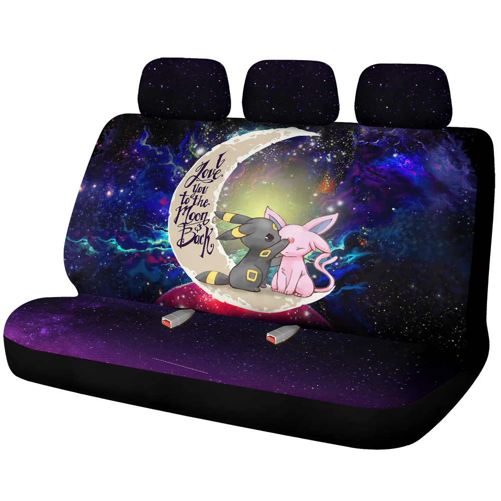 Pokemon Couple Espeon Umbreon Love You To The Moon Galaxy Premium Custom Car Back Seat Covers Decor Protectors Nearkii